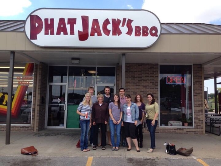 Lab Group Photo at Phat Jack's BBQ